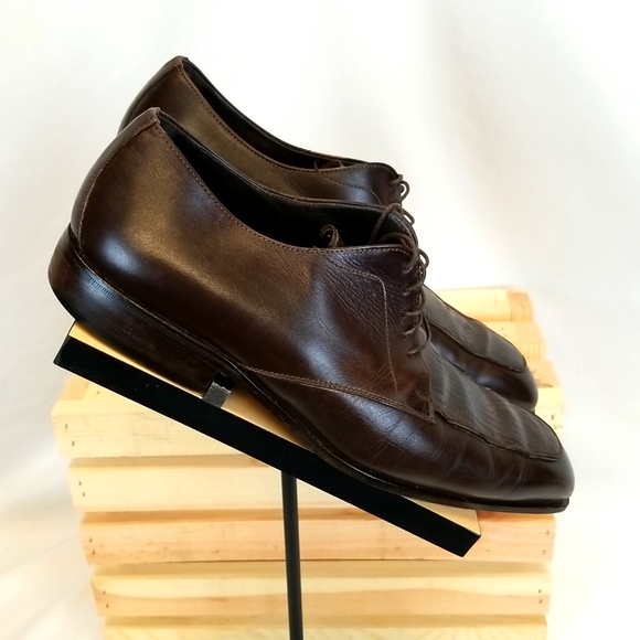 BELVEDERE ITALIAN MADE BROWN LIZARD SKIN DRESS SHOES. SIZE 10 D - Picture 4 of 8